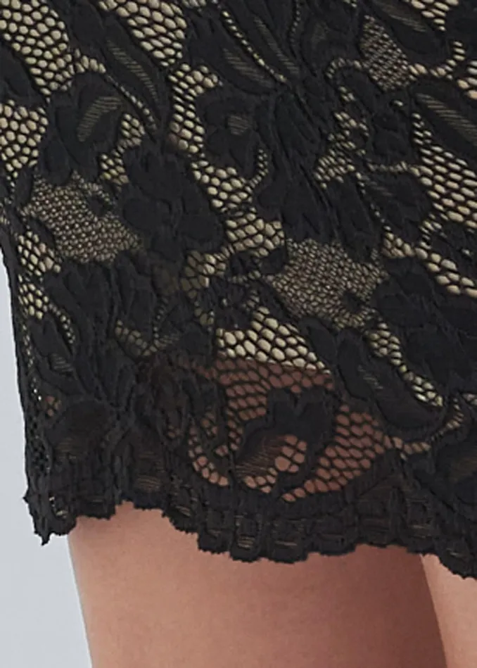 LACE TWOFER DRESS Black and Nude Women VENUS Party Dresses
