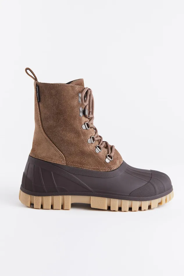 Lace Up Boots Women Stutterheim Patrol Boot Suede Tobacco