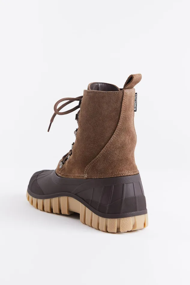 Lace Up Boots Women Stutterheim Patrol Boot Suede Tobacco