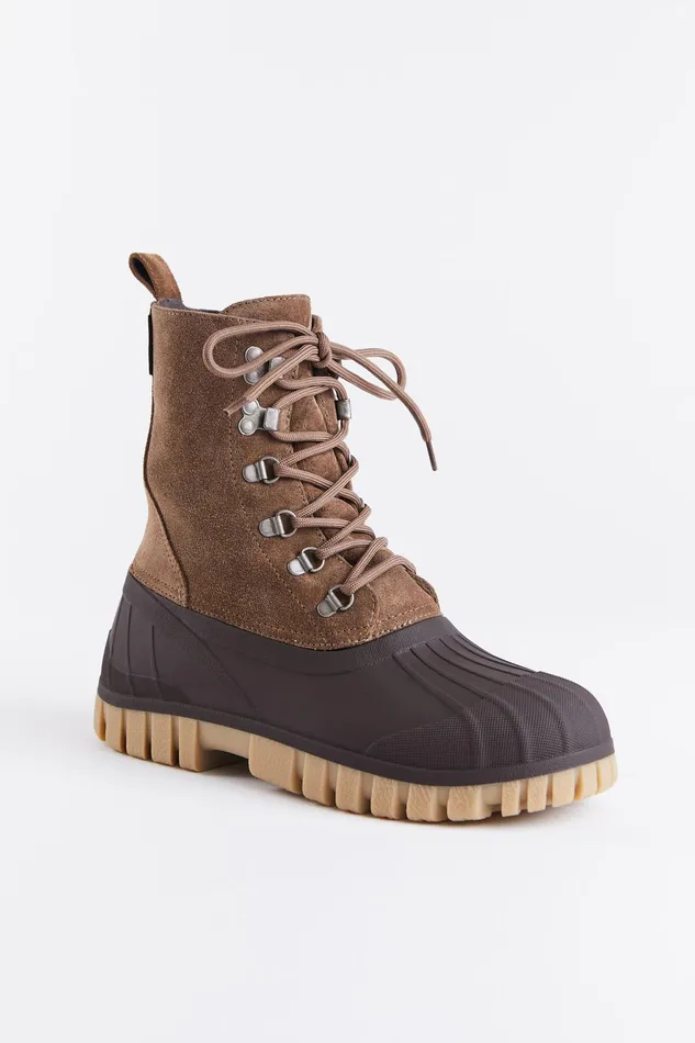 Lace Up Boots Women Stutterheim Patrol Boot Suede Tobacco