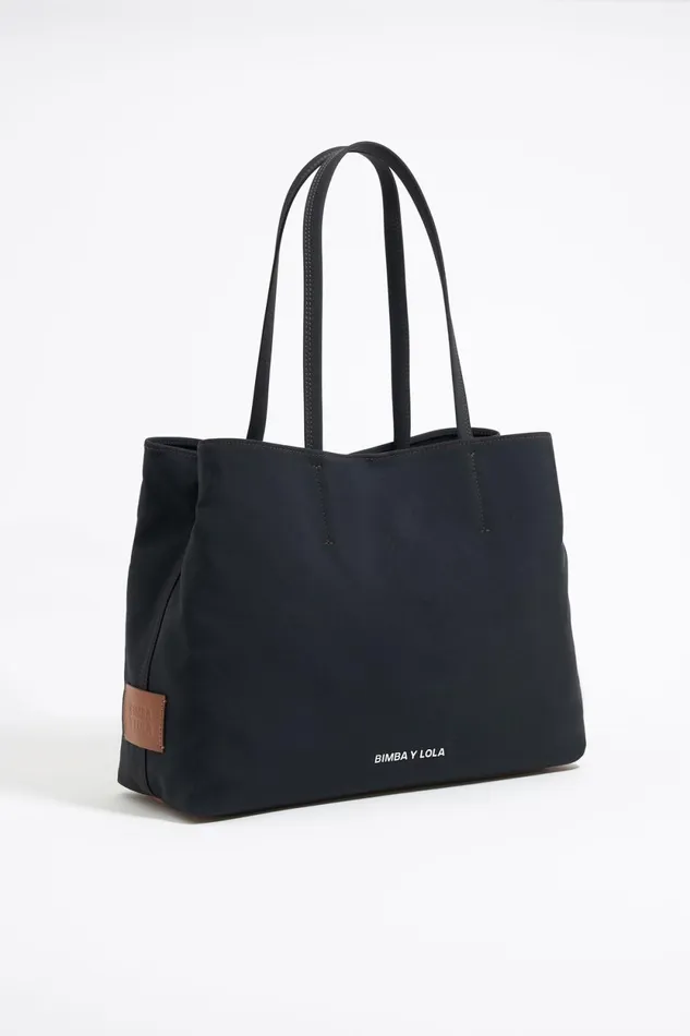 Large Anthracite Gabardine Chihuahua Shopper Bag Antracithe Women Bimba Y Lola Shoppers