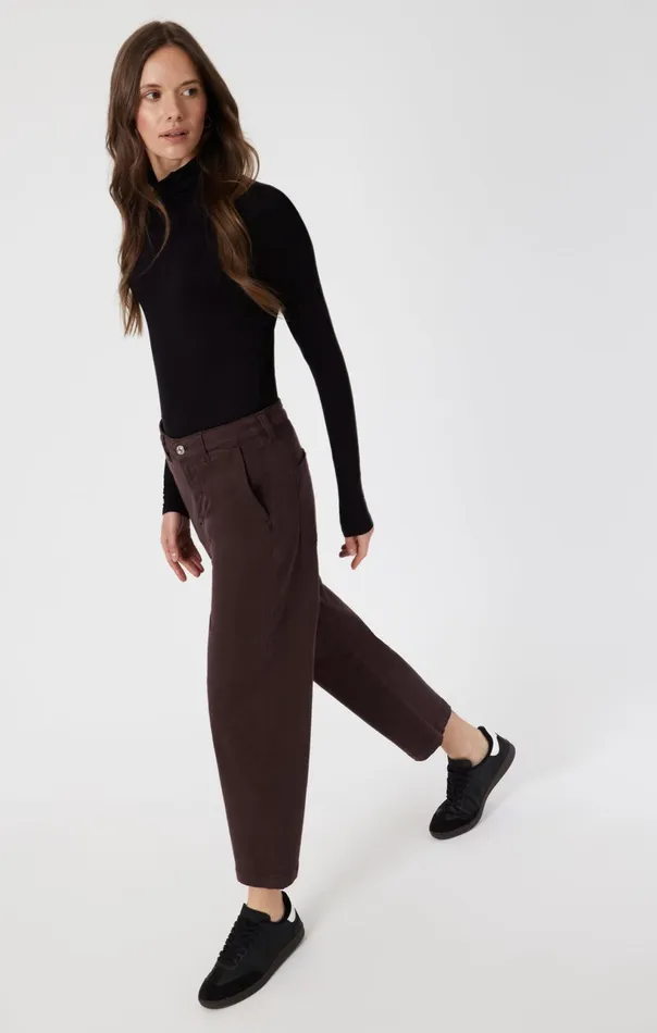 Lauren Straight Chino In Currant Casual Twill Women Mavi Jeans Pants Lauren Straight Chino In Currant Casual Twill Women Mavi Jeans Pants