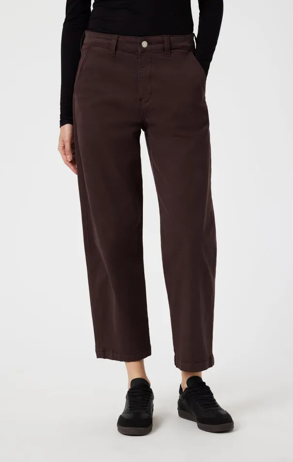 Lauren Straight Chino In Currant Casual Twill Women Mavi Jeans Pants Lauren Straight Chino In Currant Casual Twill Women Mavi Jeans Pants