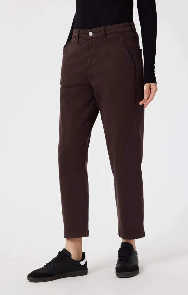 Lauren Straight Chino In Currant Casual Twill Women Mavi Jeans Pants Lauren Straight Chino In Currant Casual Twill Women Mavi Jeans Pants