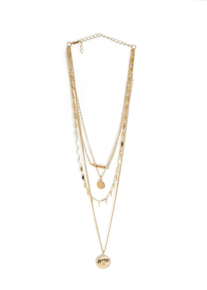 LAYERED LONG NECKLACE Gold Women VENUS Necklaces