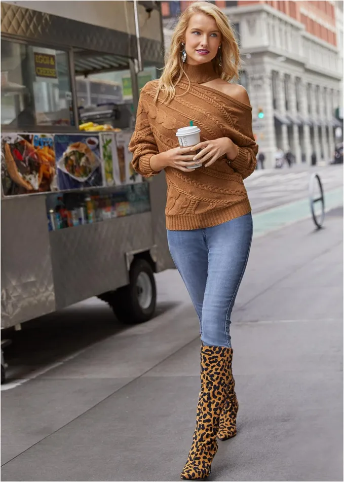 LEOPARD BOOTS Brown Multi Women VENUS Boots and Booties