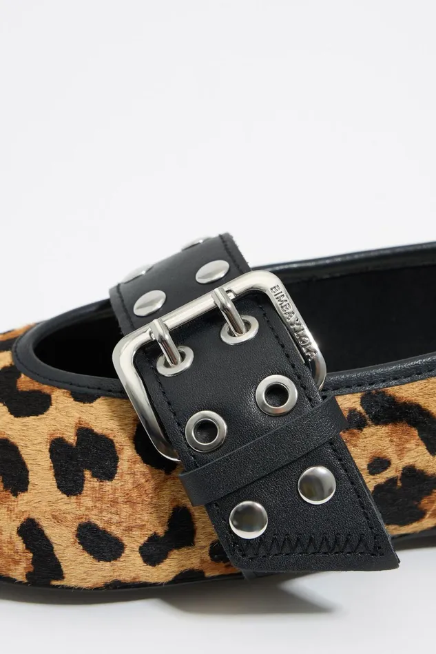 Leopard Print Fur Studded Ballerina Natural Women Bimba Y Lola Ballerinas Leopard Print Fur Studded Ballerina Natural Women Bimba Y Lola Ballerinas