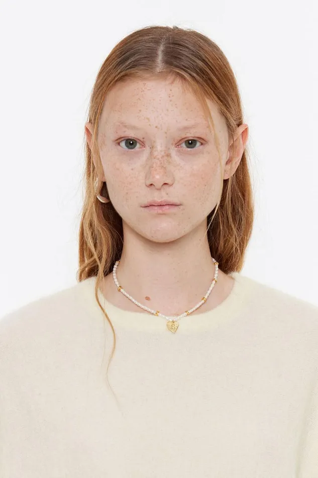 Letter L Heart And Pearl Necklace Gold Women Bimba Y Lola Alphabet Letter L Heart And Pearl Necklace Gold Women Bimba Y Lola Alphabet