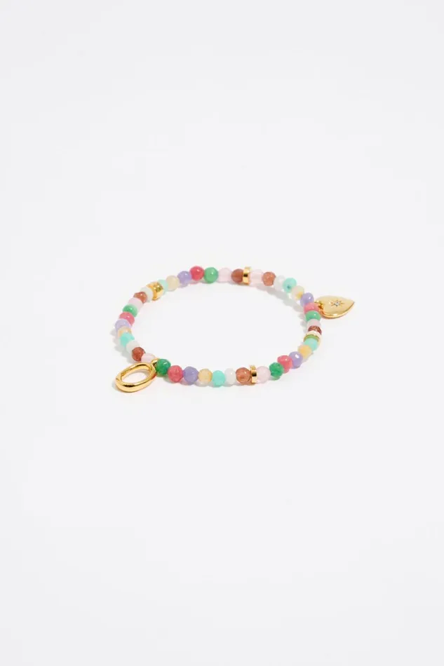 Letter O Multicolor Stones Bracelet Gold Women Bimba Y Lola Alphabet
