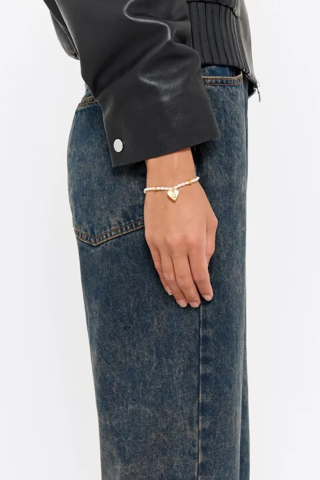 Letter P Heart And Pearl Bracelet Gold Women Bimba Y Lola Alphabet Letter P Heart And Pearl Bracelet Gold Women Bimba Y Lola Alphabet