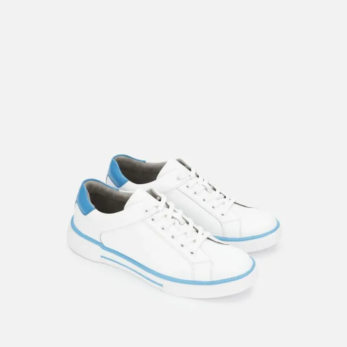 Liam Color Stripe Sneaker Whiteneon Blue Men Kenneth Cole Sneakers