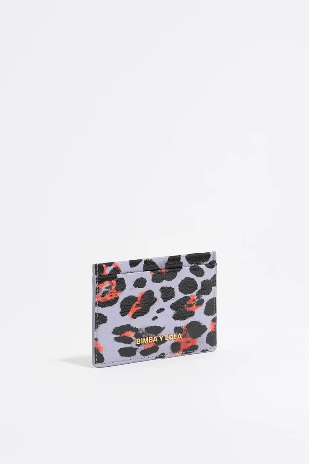 Lilac Leopard Card Holder Leopard Lilac Women Bimba Y Lola Card Holders