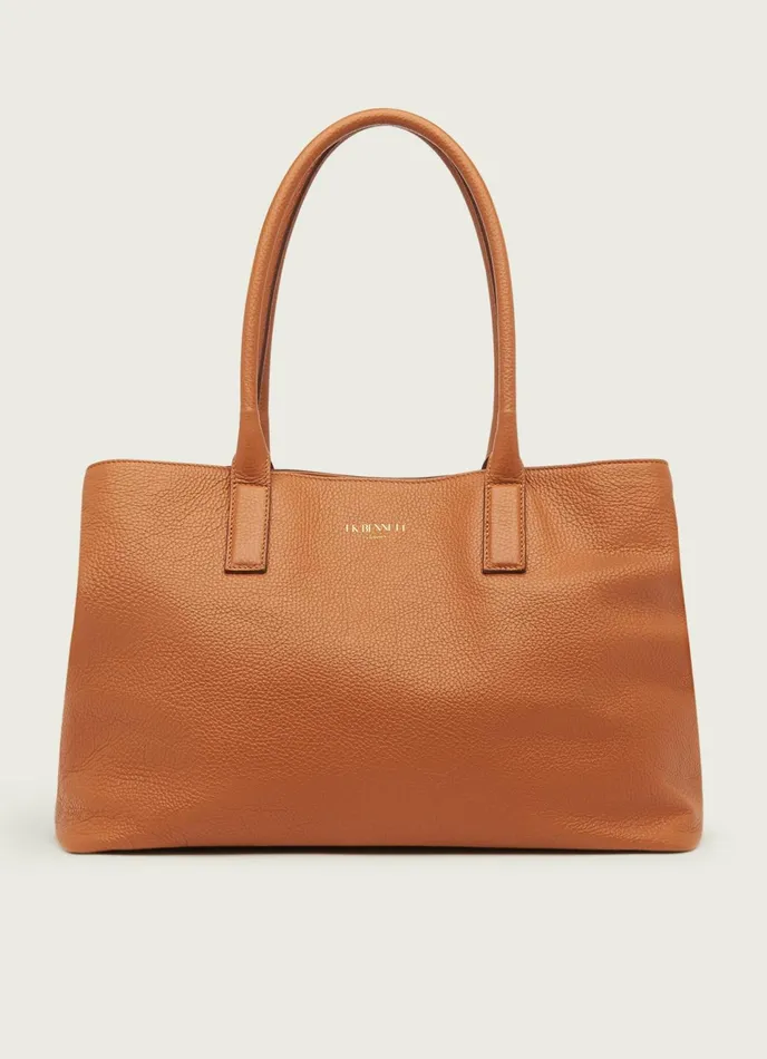 LK Bennett Lillian Black Leather Tote Bag Women Tote Bags