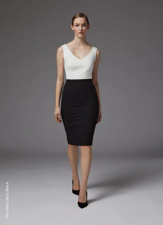 LK Bennett Nina Black Pencil Skirt Women Skirts