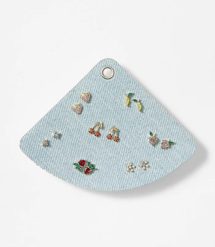 LOFT Cherry Stud Earring Set Multi Women Jewelry