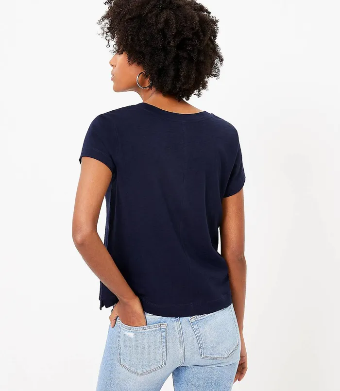 LOFT Ciara LeRoy X BCRF Tee Forever Navy Women Tees