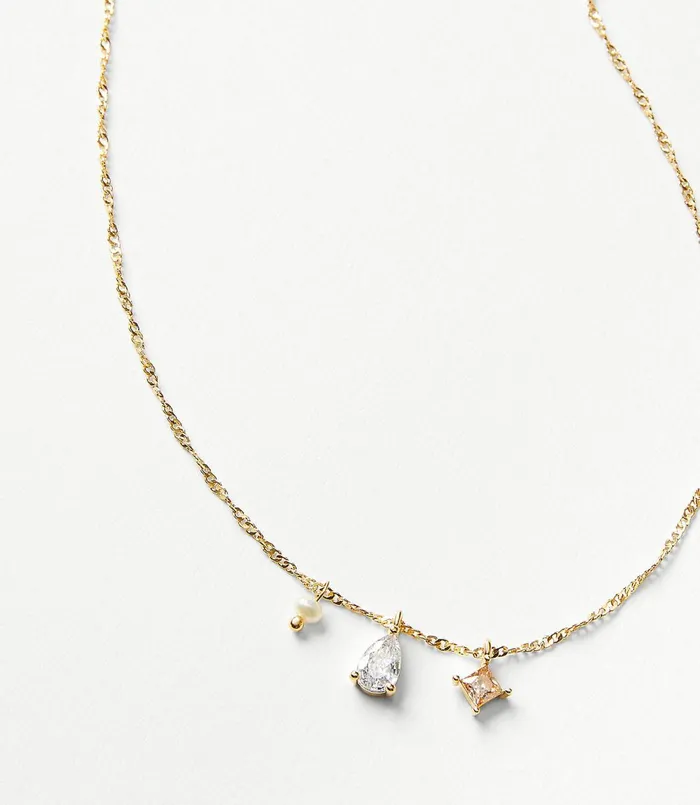 LOFT DemiFine Cluster Charm Necklace Gold Women Jewelry