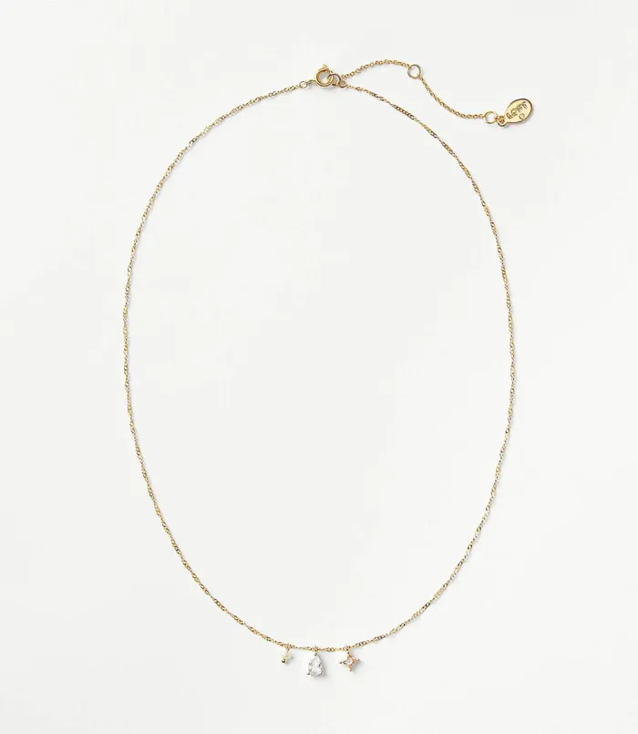 LOFT DemiFine Cluster Charm Necklace Gold Women Jewelry