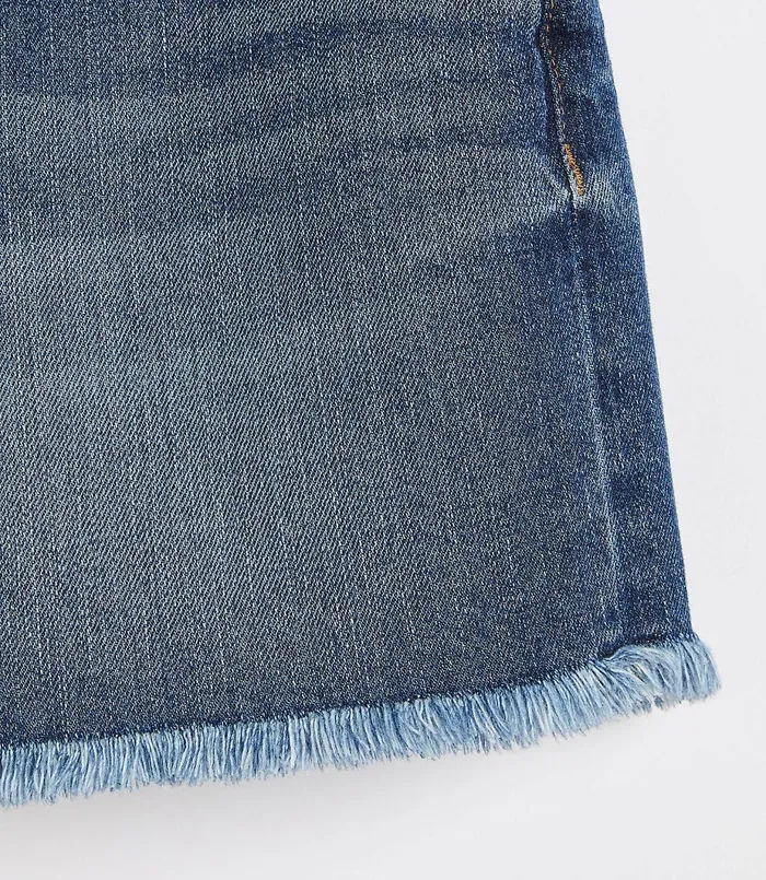 LOFT High Rise Cut Off Denim Shorts In Original Dark Indigo Wash Original Dark Indigo Wash Women Shorts
