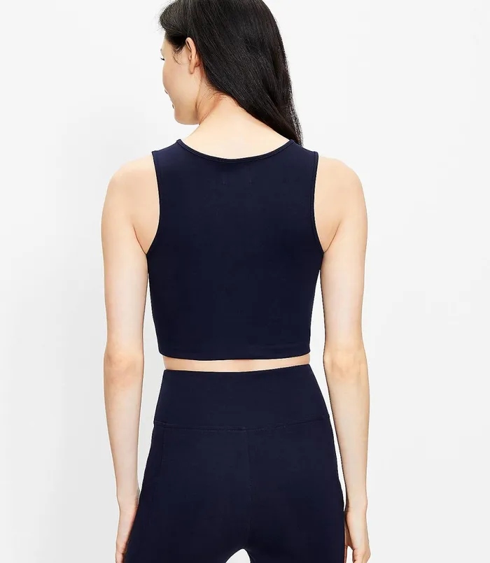 LOFT Lou and Grey Essential VNeck Bralette Forever Navy Women Petite Tops