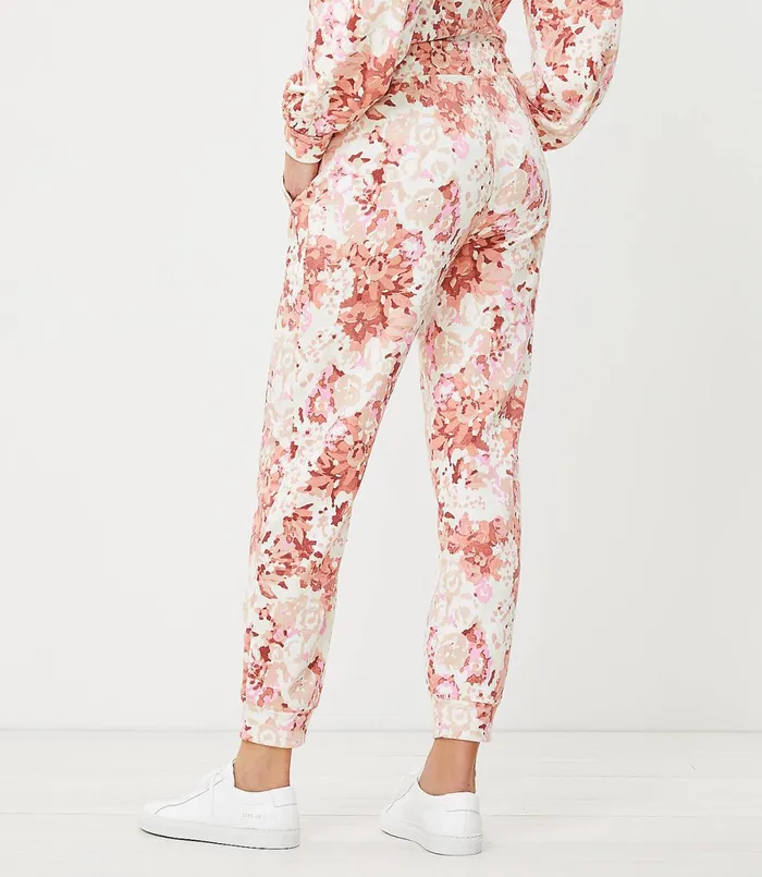 LOFT Lou and Grey In Bloom Terry Sweatpants Whitecap Women Loungewear