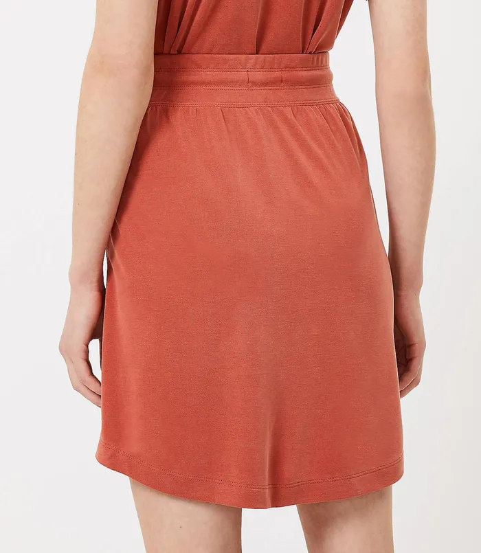 LOFT Lou and Grey Sandwashed Pocket Skirt Red Clay Women Skirts