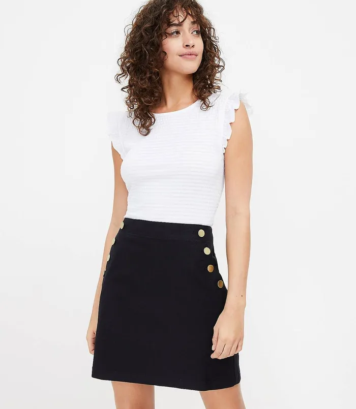 LOFT Sailor Skirt Black Women Skirts