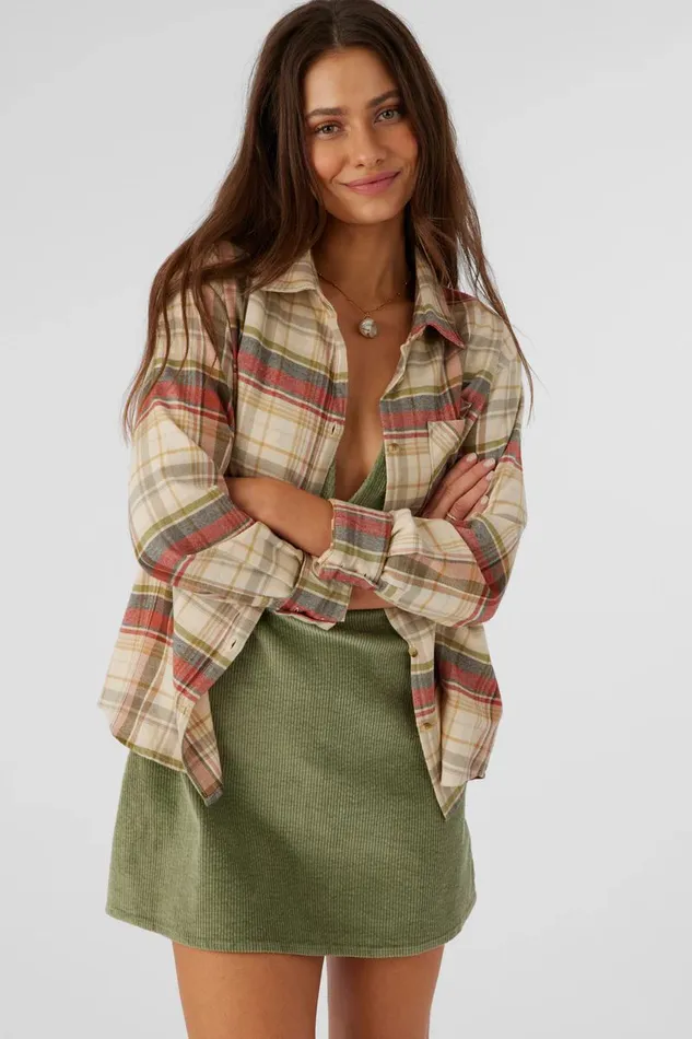 LOGAN FLANNEL RELAXED FIT SHIRT Multi Clr Women O039NEILL Clothing