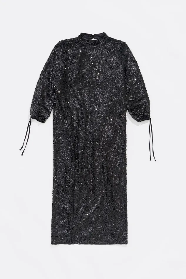 Long Black Sequin Dress Black Women Bimba Y Lola Party Long Black Sequin Dress Black Women Bimba Y Lola Party