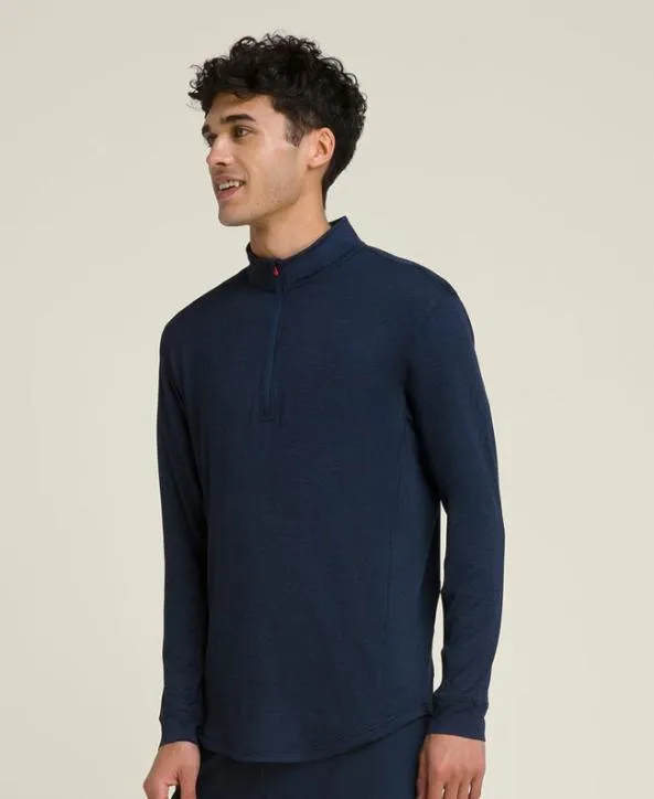 Long Sleeve Shirts Men Wilson Everyday Performance HalfZip Classic Navy Long Sleeve Shirts Men Wilson Everyday Performance HalfZip Classic Navy