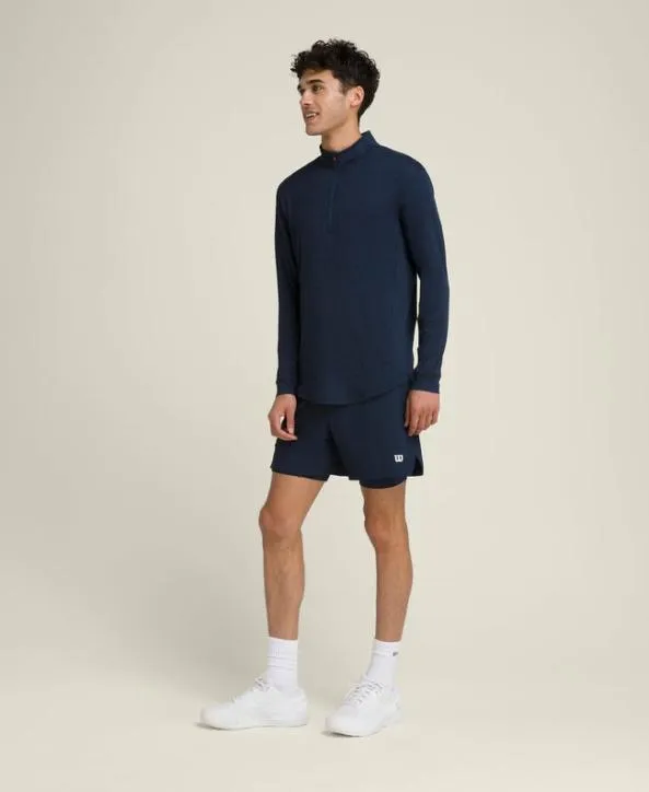 Long Sleeve Shirts Men Wilson Everyday Performance HalfZip Classic Navy Long Sleeve Shirts Men Wilson Everyday Performance HalfZip Classic Navy