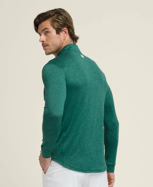 Long Sleeve Shirts Men Wilson Everyday Performance HalfZip Field Green