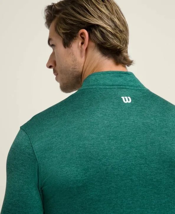 Long Sleeve Shirts Men Wilson Everyday Performance HalfZip Field Green