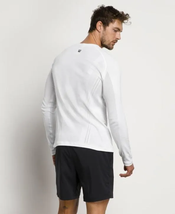 Long Sleeve Shirts Men Wilson Pro Seamless LongSleeve Crew Bright White Long Sleeve Shirts Men Wilson Pro Seamless LongSleeve Crew Bright White