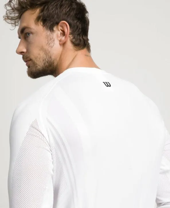 Long Sleeve Shirts Men Wilson Pro Seamless LongSleeve Crew Bright White Long Sleeve Shirts Men Wilson Pro Seamless LongSleeve Crew Bright White