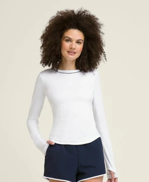 Long Sleeve Tops Women Wilson All Day Long Sleeve Bright White