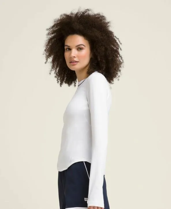Long Sleeve Tops Women Wilson All Day Long Sleeve Bright White Long Sleeve Tops Women Wilson All Day Long Sleeve Bright White