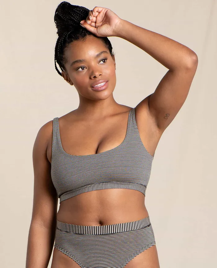 Loungewear and Sleep Scoop Bralette Black Stripe 8211 ToadandCo Women8217s