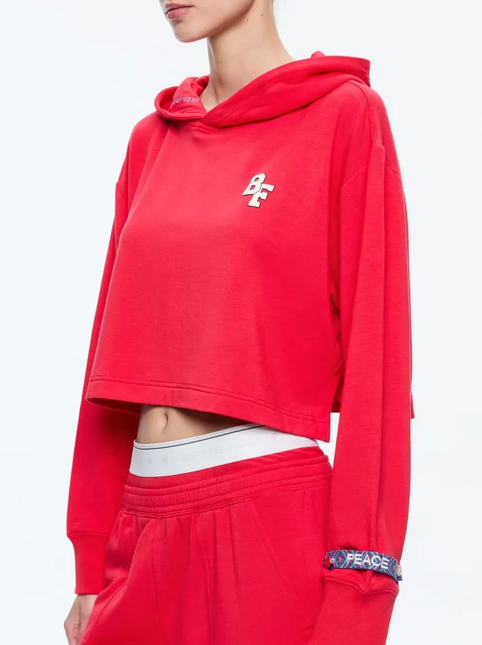 Loungewear Women Alice Olivia Big Feelings Tai Cropped Hoodie Red