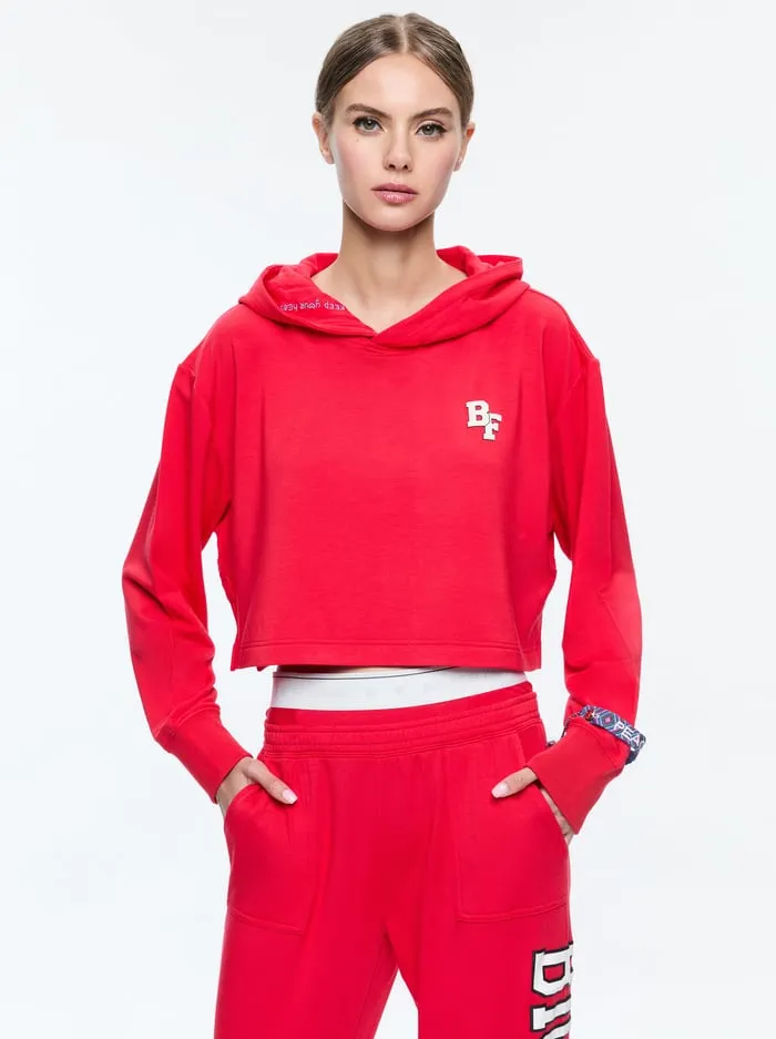 Loungewear Women Alice Olivia Big Feelings Tai Cropped Hoodie Red