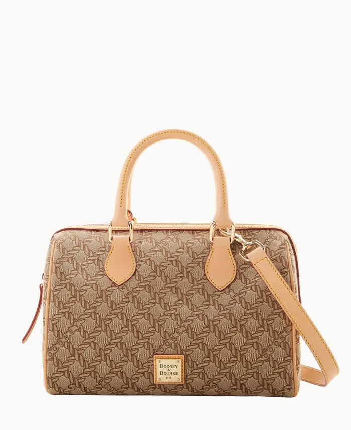 Maritime Barrel Satchel Brown Woman Dooney and Bourke Satchels
