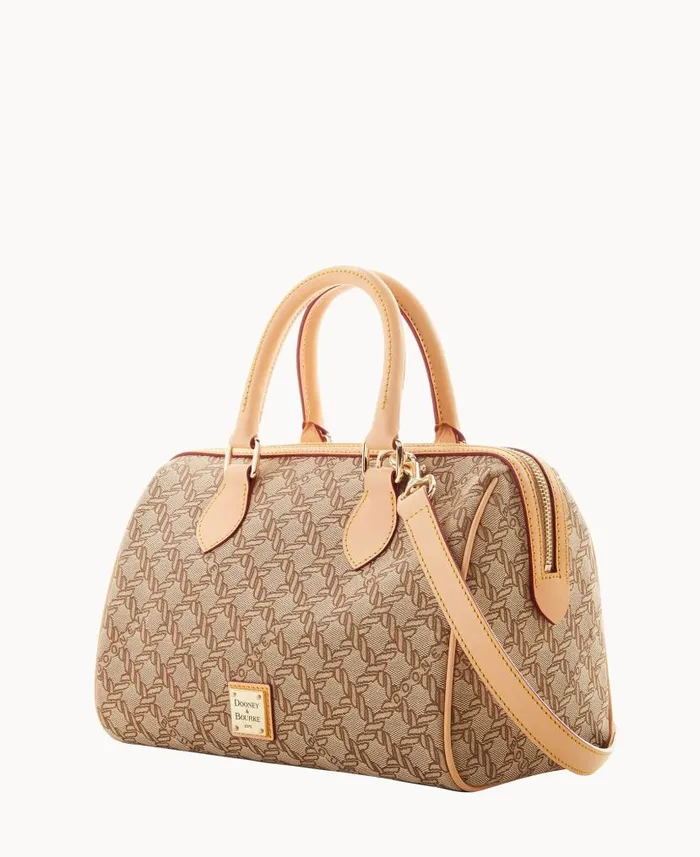 Maritime Barrel Satchel Brown Woman Dooney and Bourke Satchels