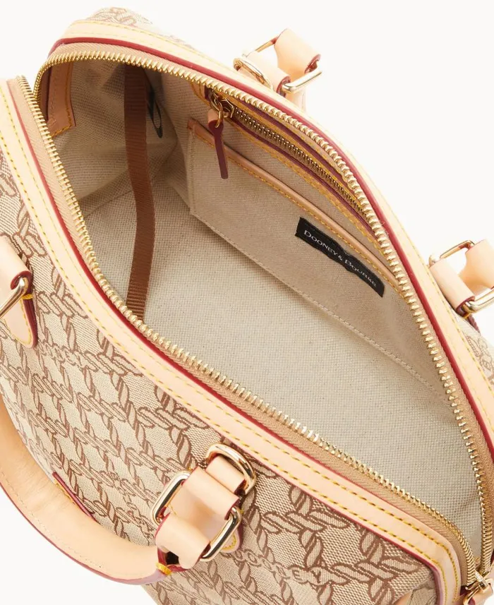 Maritime Barrel Satchel Brown Woman Dooney and Bourke Satchels