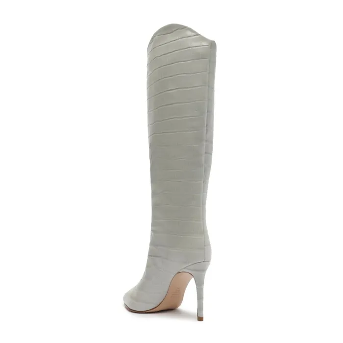 Maryana CrocodileEmbossed Leather Boot Heather Women Schutz Shoes Maryana Boots