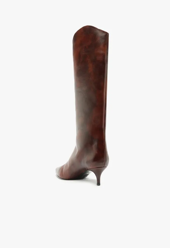 Maryana Lo Leather Boot Brown Women Schutz Shoes Boots Maryana Lo Leather Boot Brown Women Schutz Shoes Boots