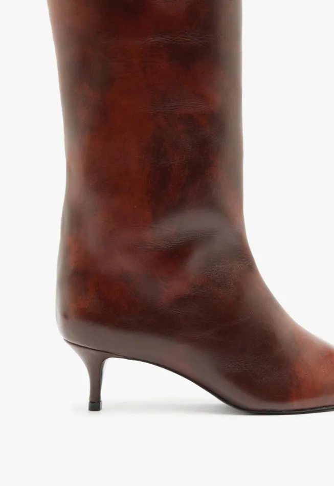 Maryana Lo Leather Boot Brown Women Schutz Shoes Boots Maryana Lo Leather Boot Brown Women Schutz Shoes Boots
