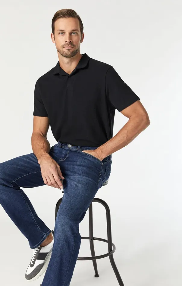 Matt Mid Rise Relaxed Straight Leg In Mid Indigo Cooper Men Mavi Jeans Denim