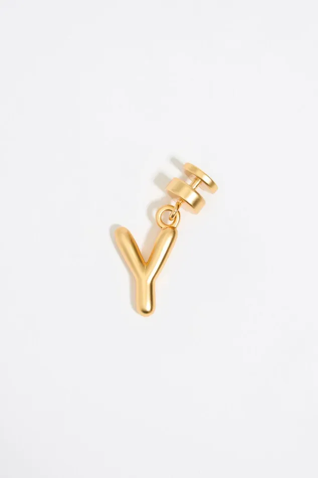 Matte Gold Letter Y Charm Gold Yellow Women Bimba Y Lola Bag Charms