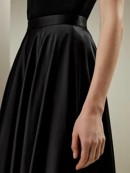 Maxi Bubble Umbrella Silk Skirt Women Lilysilk Bottoms