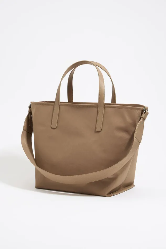 Medium Brown Nylon Crossbody Bag Bark Women Bimba Y Lola Crossbody Bags